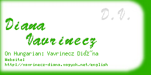 diana vavrinecz business card